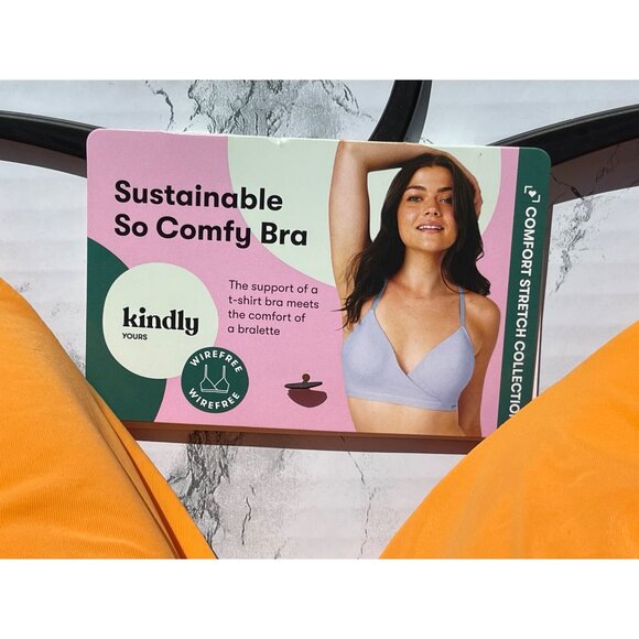 Kindly Yours Sustainable So Comfy Bra XXXL Blazing Orange Recycled Nylon - Picture 4 of 9